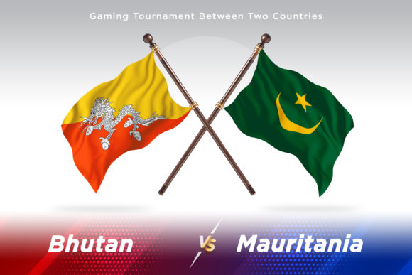 Bhutan Versus Mauritania Two Flags in Design