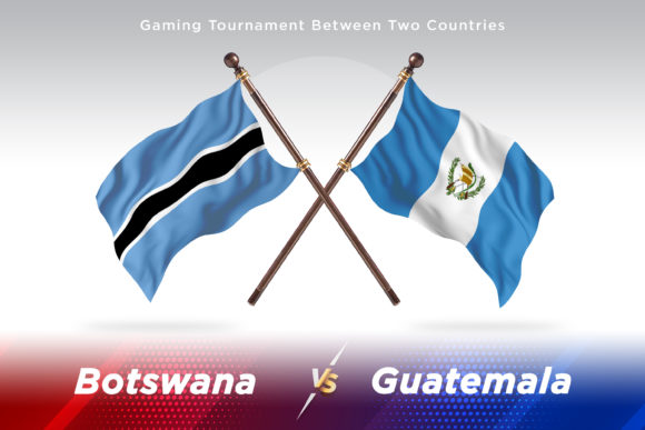 Botswana Versus Guatemala Two Flags
